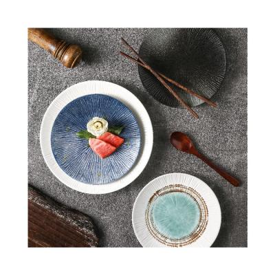 China New Viable Wholesale Round Home Dining Dish To Form Ceramic Dinner Dishes Bone China Bowl Dish Dish Set for sale