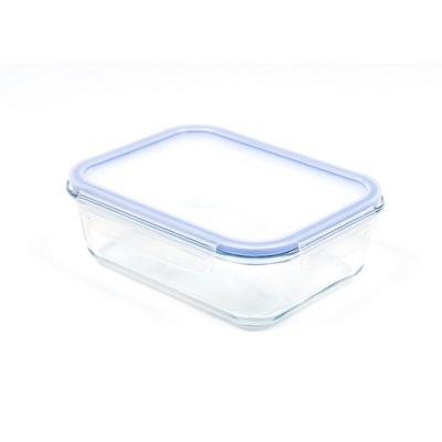 China 2021 New Microwavable Designed Round Airtight High Borosilicate Glass Food Storage Containers Glass for sale