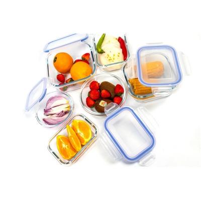 China High Quality Airtight Microwavable BPA Free Glass Food Storage Containers Wholesale for sale