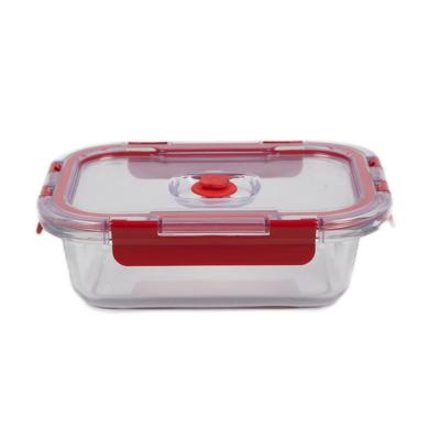 China Manufacturer Well Made High Borosilicate Square Airtight Microwavable Glass Food Container for sale