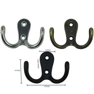 China (Other)Adjustable Alloy Hook Clothes Hook Cabinet Double Hook Decoration Accessories Wholesale for sale