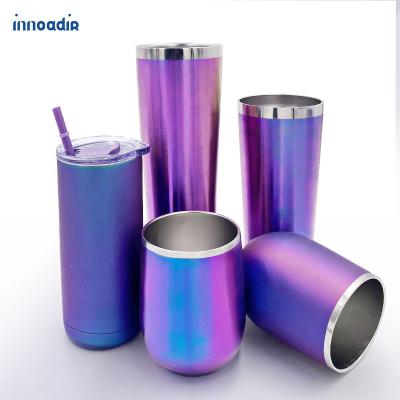 China Wholesale 20oz 30oz 40oz Viable Vacuum Insulated Curve Custom Logo Tumbler Mugs Double Wall Stainless Wine Mug With Lid Bulk Cups for sale