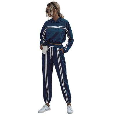 China Long sleeve hooded ladies women harem sweater sport suits casual pants 2 piece sets women hoodie and pant set for sale