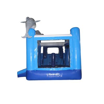 China Commercial grade 0.55mm (customizable new toy 1000D inflatable trampoline dolphin shape bouncy castle for sale