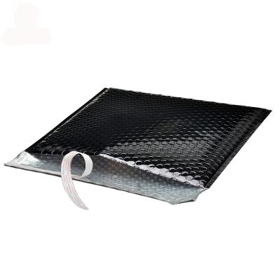 China Waterproof Strong Self Adhesive Bubble Seal Metal Mailing Mailing Bags Custom Logo Black Padded Envelope for sale