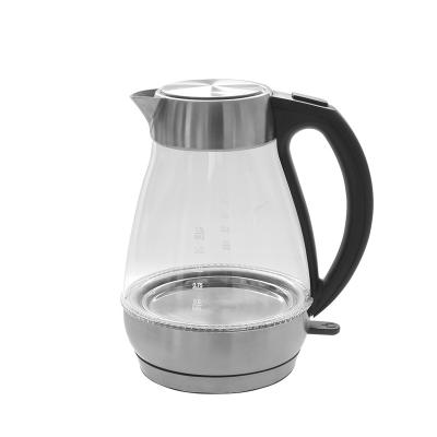 China New Hot Selling Low Design 360 Degree Rotation Cordless Glass Electric Water Kettle For Tea And Coffee for sale