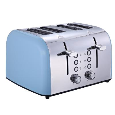 China Hot Sale New Design Household Sandwich Electric 4 Slice Stainless Steel Bread Smart Toaster for sale