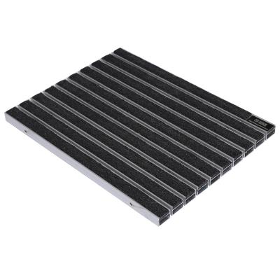 China Adhesive-protecting heavy-duty aluminum entrance mats with carpet imported from Belgium for sale