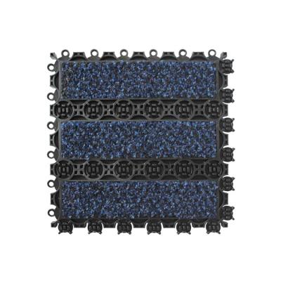 China Dust Collection Entrance Outdoor Floor Waterproof Interlocking Modular Mat for sale