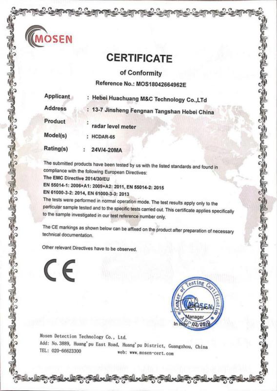 CE - Hebei Huachuang M&c Technology Co., Ltd.