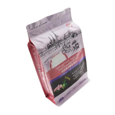 China Recyclable Stand Up Resealable Food Packaging 15kg 20 Kg / 40 Pound Pet Food Packaging Side Bag Gusset Pouch Heat Seal Flat Bottom Pet Dog Bag for sale