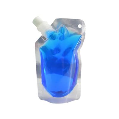 China Liquid Beverage Shaped Juice Wine Spouted Custom Printed Aluminum Foil Hand Soap Potion Pouches Recyclable for sale