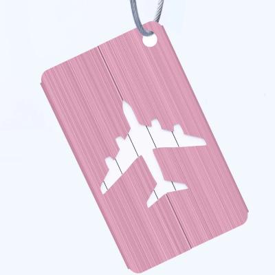 China Eco - Friendly Custom Metal Aluminum Suitcase Boarding Travel Blank Luggage Tag for sale