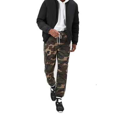 China Breathable Men 100% Cotton French Terry Printed Casual Ankle Banded Pants Camouflage Jogging Pants for sale