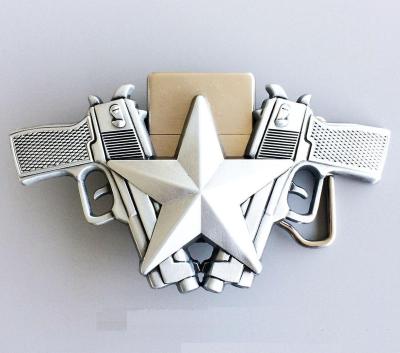 China Metal belt buckle 40mm shape two belt buckle gunsstar factory, custom fire starter belt buckles for sale