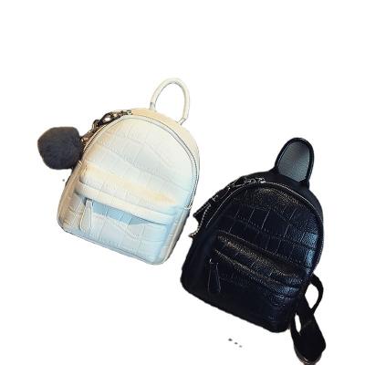 China The Other Stone Pattern Backpack Cute Casual Soft Leather Bag Personality Mini Tide Wild for sale