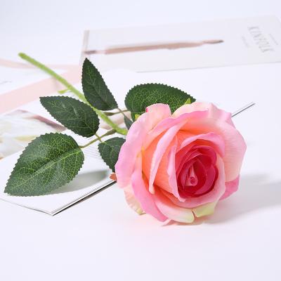 China New Eco-friendly Cake Topper Present Decoration Bulk Group White Roses Small Artificial White Roses Flowers for sale