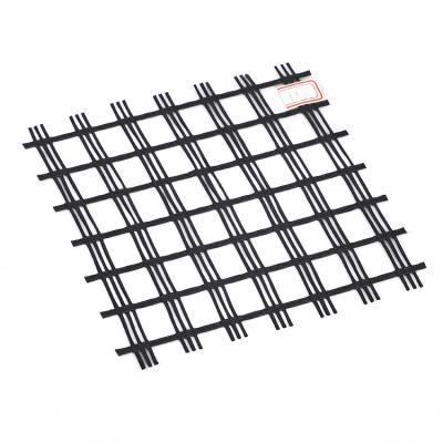 China Best modern china price 10kn-100kn tensile strength PET black fiberglass geogrid for road construction for sale