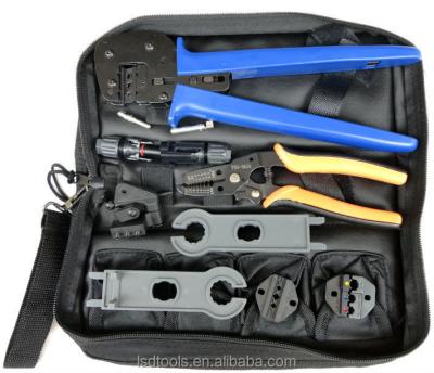 China Solar PV Crimp Tool Set A-K2546B-5 MC4 Crimp Tool Kits for 2.5mm2/4mm2/6mm2 Solar Cable, with crimping/stripping tools. for sale