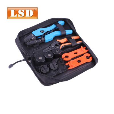 China PV Crimp Tool Set Crimp Tool, Plier Wire Stripper, Crimp Die Shaped Multi Tool Kit AN-K2546B-2 Style Fiber Optic Tool Kit New for sale