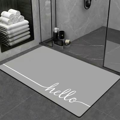 China Viable Diatomaceous Mud Floor Mat Diatomaceous Blanket Anti Slip Bathroom Water-Absorbtion Absorb Diatomite Earth Mat for sale