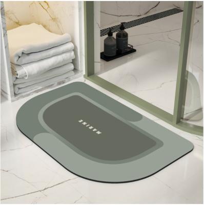 China Sustainable Diatomaceous Water Absorbent Bathroom Blanket Set Diatom Mud Floor Mat Anti Slip Absorb Diatomite Earth Mat for sale