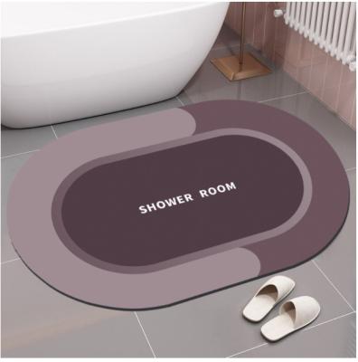 China Bathroom Viable Diatom Water Absorbent Blanket Set Diatom Mud Floor Mat Anti Slip Absorb Diatomite Earth Bath Mat Christmas for sale