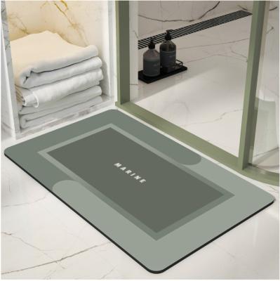 China Bathroom Viable Diatom Water Absorbent Blanket Set Diatom Mud Floor Mat Anti Slip Absorb Diatomite Earth Bath Mat Christmas for sale