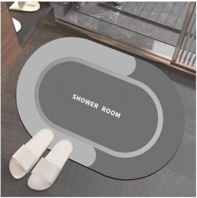 China Sustainable Water Absorb Memory Foam Bath Mat Customized Technics Logo Shower Mat Mat Non Slip Floor Mat for sale