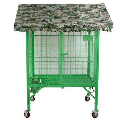 China High Quality Large Dog Cage With Wheels Foldable Iron Cage Stainless Steel Dog Cage for sale