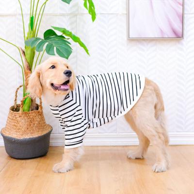 China Stocked Spring Summer Pet Clothing Bars Big Dog T Shirt Polo Shirts For Fat Big Dogs Labrador Golden Retriever for sale