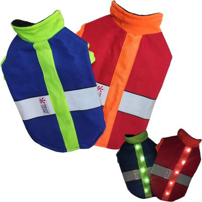 China Stored Warm Dog Clothing Jacket Autumn Winter LED Lighting Reflective Safety Outdoor Waterproof Windproof Dog Dog Walked In for sale