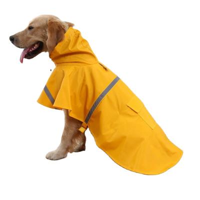 China Viable Manufacturer Wholesale Portable Adjustable Dog Raincoasts Reflective Hooded Waterproof Jackets Clothes Vests for sale