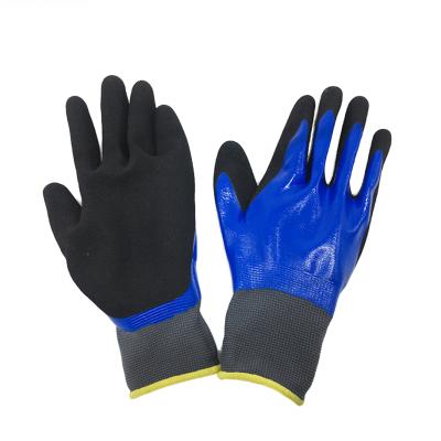 China Best selling nitrile protective fully coated nitrile sandy palm coated hppe knitted general purpose work gloves for sale