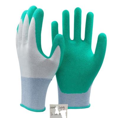 China Factory supply low price safety protective foam latex coated glove, firm grip for construction, gardening, abrasion&water resistant for sale