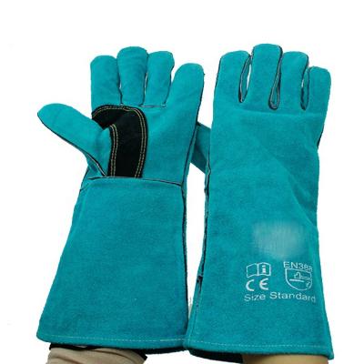 China High Performance Heat Resistant Cowhide Safety Leather Welding Gloves With AB Grade CE Standard Premium Hot-selling Electric Protective Safety Leather for sale