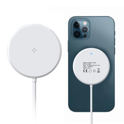 China Mobile Phone Magnet Match Portable Qi Wireless Charger Certified Magnetic Fast Wireless Charger 15W Pad For Apple iPhone 11 12 Samsung for sale