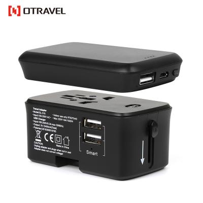 China Residential / Multipurpose Travel Universal Adapter with Power Bank with 5000mAh Battery for sale