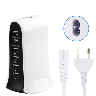 China Left Hand Cell Phone USB Multi Charger 6 Mobile Phone Charging Station , Convenient Mobile Phone Charging Station for sale