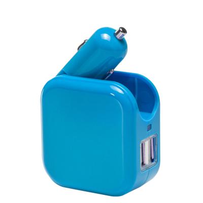 China Mobile Phone Dual 2 USB Ports Car Charger and Travel Wall Adapter US/EU/UK Home Plug for sale