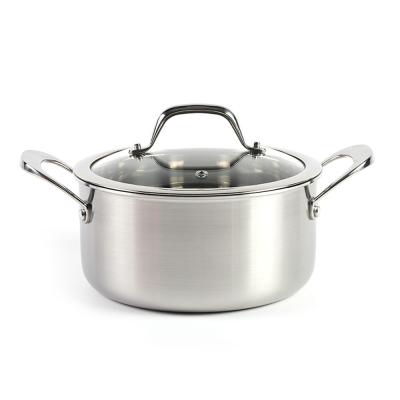 China Sustainable Cookware Food Casserole Grade 304 Stainless Steel Metal Casserole for sale