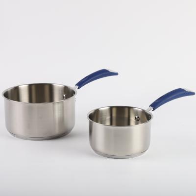 China Modern various sizes induction shape stainless steel pot pan straight cookware cooking set for sale