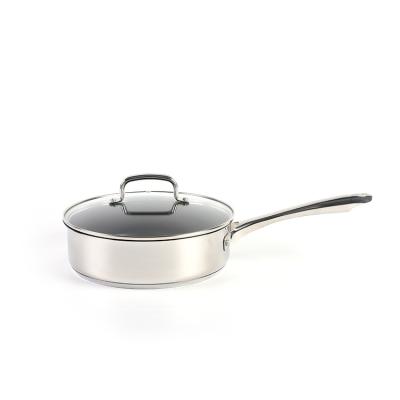 China Multifunctional China Steaming And Frying Sustainable Stainless Steel Wok Nonstick Pan for sale