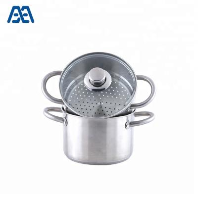 China Sustainable Easy Clean Stainless Steel Steamer Cooking Pot For Home for sale