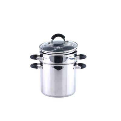 China 2 Layers Food Sustainable Stainless Steel Steamer Pot Wholesale for sale