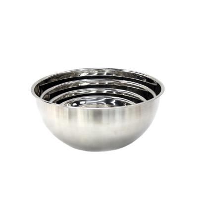 China Sustainable Kitchen Tableware Sets Stainless Steel Food Salad Mixing Bowl for sale