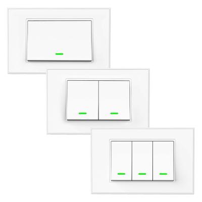 China Smart Home Smart System Wall Switches Wall Lamp Light Switch Remote Control Lightweight Smart Wifi Switches Tuya for sale