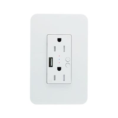 China Residential/Multi-Purpose Smart Socket Phone App Control Tuya WiFi With Smart Plug Cheap Smart wifi Timer Wall Outlets Socket for sale