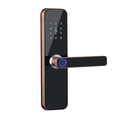 China High Security Aluminum Alloy Door Lock Digital Password Fingerprint Smart Lock For Home Office for sale