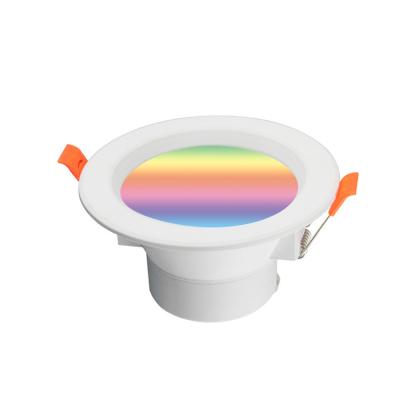 China Modern Smart Home RGB Smart Downlight App Zigbee Sync Voice Dimming Smart Color 7w Bulb for sale